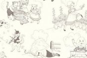 Minky Toile Print Fabric - White/Charcoal Minky Toile Print Fabric - White/Charcoal