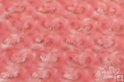 Minky Rose Cuddle Fabric - Coral Minky Rose Cuddle Fabric - Coral