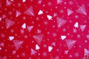 Robert Kaufman Minky Print Fabric - Christmas - Snow Trees