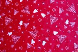 Robert Kaufman Minky Print Fabric - Christmas - Snow Trees