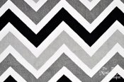 Minky Zigzag Fabric - Black/Silver/Snow Minky Zigzag Fabric - Black/Silver/Snow