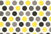Minky Mod Dot Print Fabric - Lemon/Silver Minky Mod Dot Print Fabric - Lemon/Silver