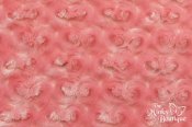 Minky Rose Cuddle Fabric - Coral Minky Rose Cuddle Fabric - Coral
