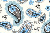 Minky Paisley Print Fabric - Pretty Paisley - Baby Blue Minky Paisley Print Fabric - Pretty Paisley - Baby Blue
