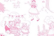 Minky Toile Print Fabric - White/Hot Pink Minky Toile Print Fabric - White/Hot Pink