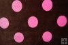 Minky Jumbo Print Fabric - Hot Pink/Brown