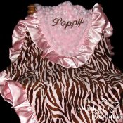 Custom Minky Baby 2 Toddler Blanket with Satin Ruffle