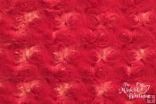 Minky Rose Swirl Embossed Fabric - Red Minky Rose Swirl Embossed Fabric - Red
