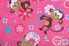 Minky Studio Collection - Funky Monkey - Fuchsia
