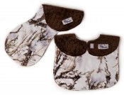 Minky Reversible Bib & Burp Cloth Set - True Timber White/Brown Minky Reversible Bib & Burp Cloth Set - True Timber White/Brown