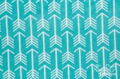 Minky Premier Archer Cuddle Print Fabric - Teal/Snow Minky Premier Archer Cuddle Print Fabric - Teal/Snow