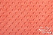 Minky Dot Fabric - Coral