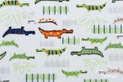 Robert Kaufman Minky Print Fabric - See Ya' Later - Mandarin Robert Kaufman Minky Print Fabric - See Ya' Later - Mandarin