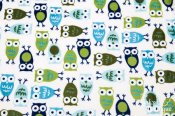 Robert Kaufman Minky Print Fabric - Night Owl - Midnight Robert Kaufman Minky Print Fabric - Night Owl - Midnight