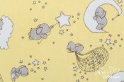 Sweet Melody Minky Cuddle Fabric - Dream Big/Banana Sweet Melody Minky Cuddle Fabric - Dream Big/Banana