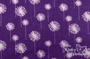 Minky Dandelion Cuddle Print Fabric - Amethyst/Snow Minky Dandelion Cuddle Print Fabric - Amethyst/Snow