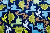 Robert Kaufman Minky Print Fabric - Dino Cuddle - Midnight Robert Kaufman Minky Print Fabric - Dino Cuddle - Midnight