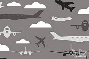 Robert Kaufman Minky Print Fabric - Aviator - Charcoal Robert Kaufman Minky Print Fabric - Aviator - Charcoal