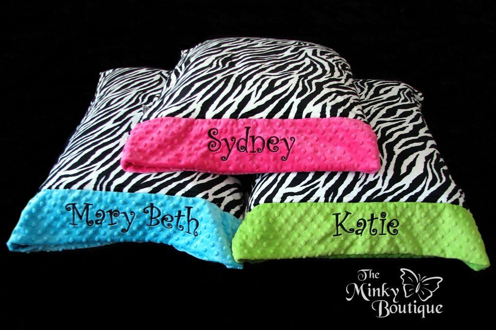 Custom Minky Pillowcase Monogrammed The Minky Boutique