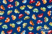 Robert Kaufman Minky Print Fabric - Honk - Royal Robert Kaufman Minky Print Fabric - Honk - Royal