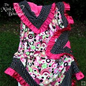 Custom Minky Adult Blankt with Satin Ruffle - Small
