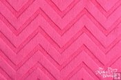 Embossed Chevron Minky Fabric - Fuchsia Embossed Chevron Minky Fabric - Fuchsia