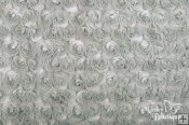 Minky Rose Swirl Embossed Fabric - Grey Minky Rose Swirl Embossed Fabric - Grey
