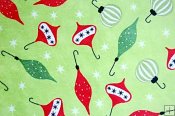 Robert Kaufman Minky Print Christmas Fabric - Ornaments