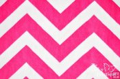 Minky Chevron - Fuchsia/Snow