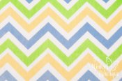 Minky Zigzag Fabric - Blue/Lime Minky Zigzag Fabric - Blue/Lime