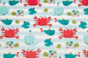Minky Studio Collection - Go Fish/Snow Minky Studio Collection - Go Fish/Snow