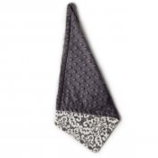 Personalized Minky Security Blanket - Classic Damask Charcoal/Charcoal Personalized Minky Security Blanket - Classic Damask Charcoal/Charcoal