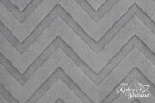 Embossed Chevron Minky Fabric - Silver Embossed Chevron Minky Fabric - Silver