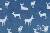 Minky Deer To Me Premier Cuddle Print Fabric - Blue Minky Deer To Me Premier Cuddle Print Fabric - Blue
