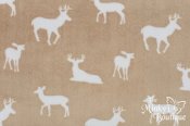 Minky Deer To Me Premier Cuddle Print Fabric - Sand Minky Deer To Me Premier Cuddle Print Fabric - Sand