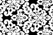 Minky Classic Damask Fabric - Black/Snow Minky Classic Damask Fabric - Black/Snow