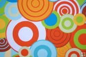 Robert Kaufman Minky Print Fabric - Balloon Party - Orange/Rust