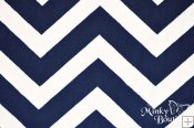Minky Chevron - Navy/Ivory