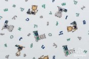 Sweet Melody Minky Cuddle Fabric - Big Reader/Royal-Aruba Sweet Melody Minky Cuddle Fabric - Big Reader/Royal-Aruba