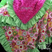 Custom Minky Adult Blanket with Satin Ruffle - Large