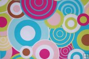 Robert Kaufman Minky Print Fabric - Balloon Party - Aqua/Magenta