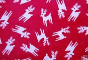 Robert Kaufman Minky Print Christmas Fabric - Reindeer