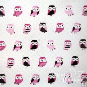 Minky Owl Print Fabric