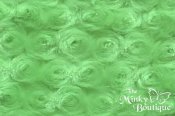 Minky Rose Cuddle Fabric - Light Lime Minky Rose Cuddle Fabric - Light Lime