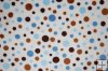 Minky Bubble Print Fabric - Mocha/Blue