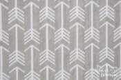 Minky Premier Archer Cuddle Print Fabric - Silver/Snow Minky Premier Archer Cuddle Print Fabric - Silver/Snow