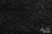 Minky Embossed Paisley Fabric - Black - 1 Yard Cut Minky Embossed Paisley Fabric - Black - 1 Yard Cut