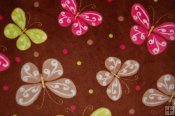 Robert Kaufman Minky Print Fabric - Butterfly - Brown