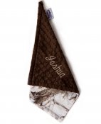 Personalized Minky Lovey - True Timber White/Brown Personalized Minky Lovey - True Timber White/Brown