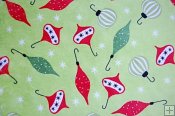 Robert Kaufman Minky Print Fabric - Christmas - Ornaments